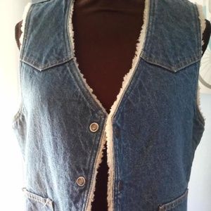 Vintage Levis Denim Vest Size Men's Medium Sherpa